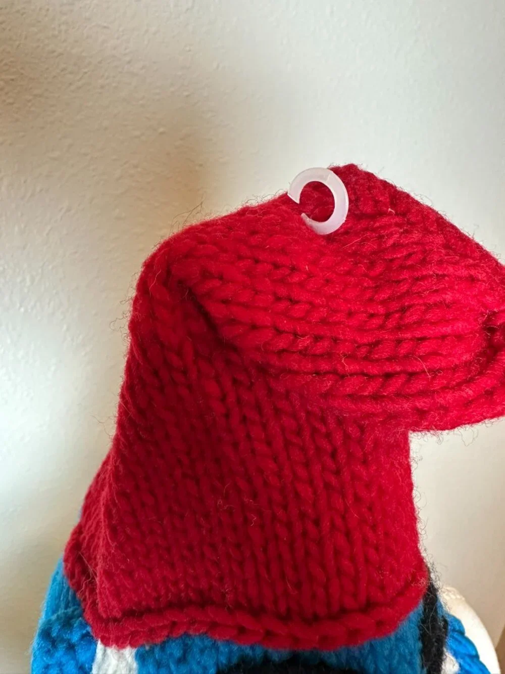 Adorable Artisan Papa Smurf Beanie with Earflaps & Beard!